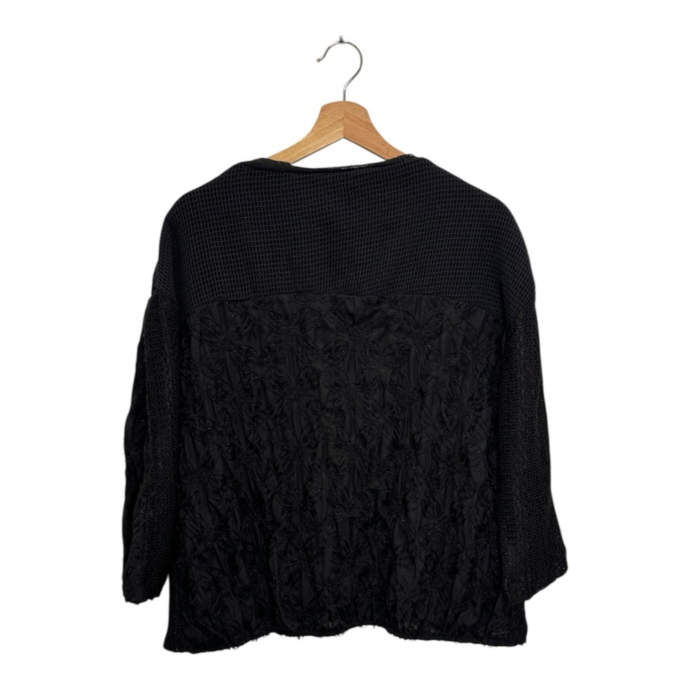 POL Anthropolgie Black Patchwork Texture Top $128… - image 3